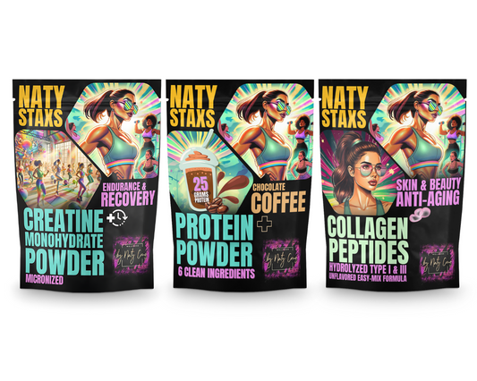 Naty Staxs Set - w/ Coffee & Chocolate Protein